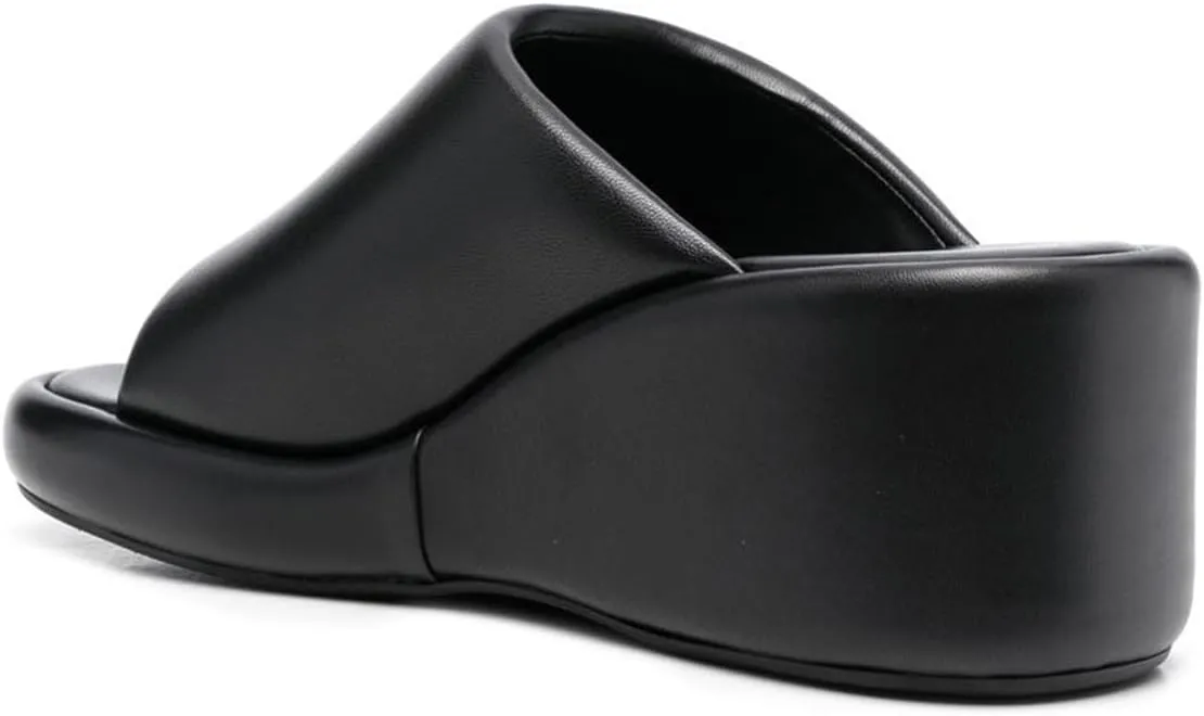 Milooey shoes Women Open Toe Platform Mules Comfy Wedge Low Heel Slippers Summer Daily Dress Sandals Party Evening Out Slide Shoes Size 4-16 US