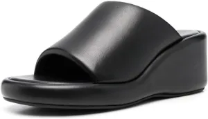 Milooey shoes Women Open Toe Platform Mules Comfy Wedge Low Heel Slippers Summer Daily Dress Sandals Party Evening Out Slide Shoes Size 4-16 US