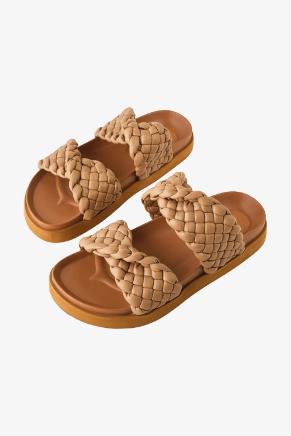 Mim Light Tan Braided Slide