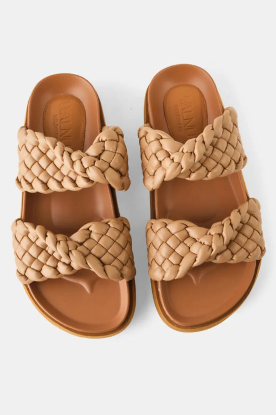 Mim Light Tan Braided Slide