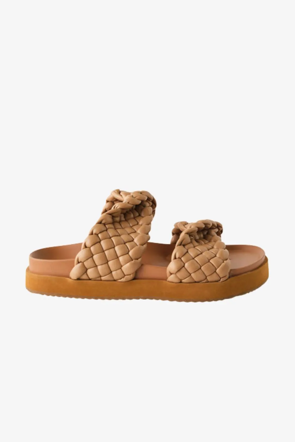 Mim Light Tan Braided Slide