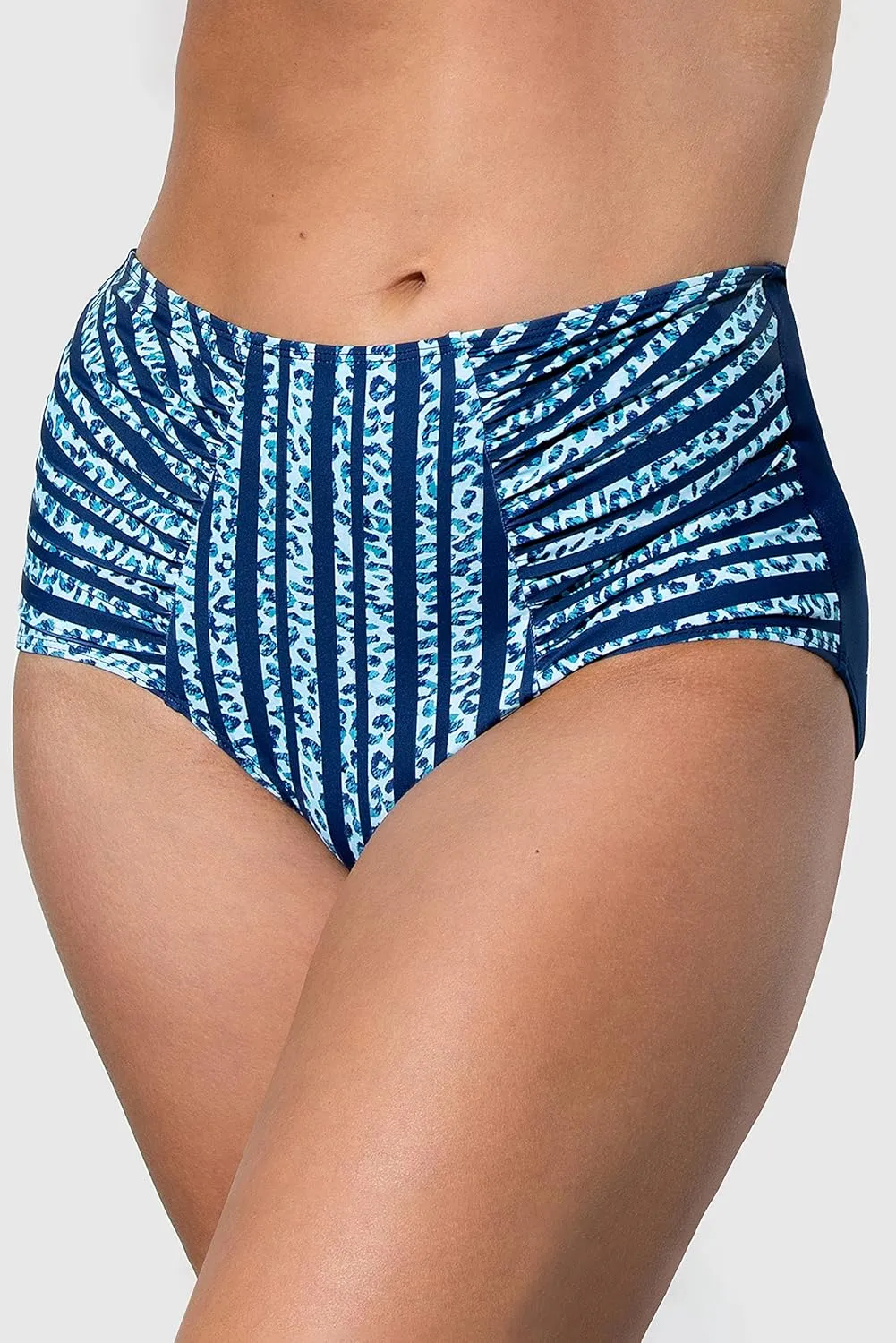 Miss Mary of Sweden Bondi High-Waisted Bikini Bottom – Maxi Fit, Patterned
