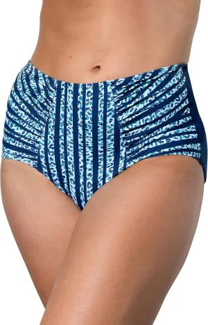 Miss Mary of Sweden Bondi High-Waisted Bikini Bottom – Maxi Fit, Patterned