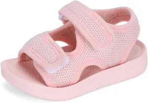 MK MATT KEELY Unisex Kids Summer Slide Sandals Baby Comfort Anti-Slip Open Toe Adjustable Walking Beach Shower Shoes for Boys Girls