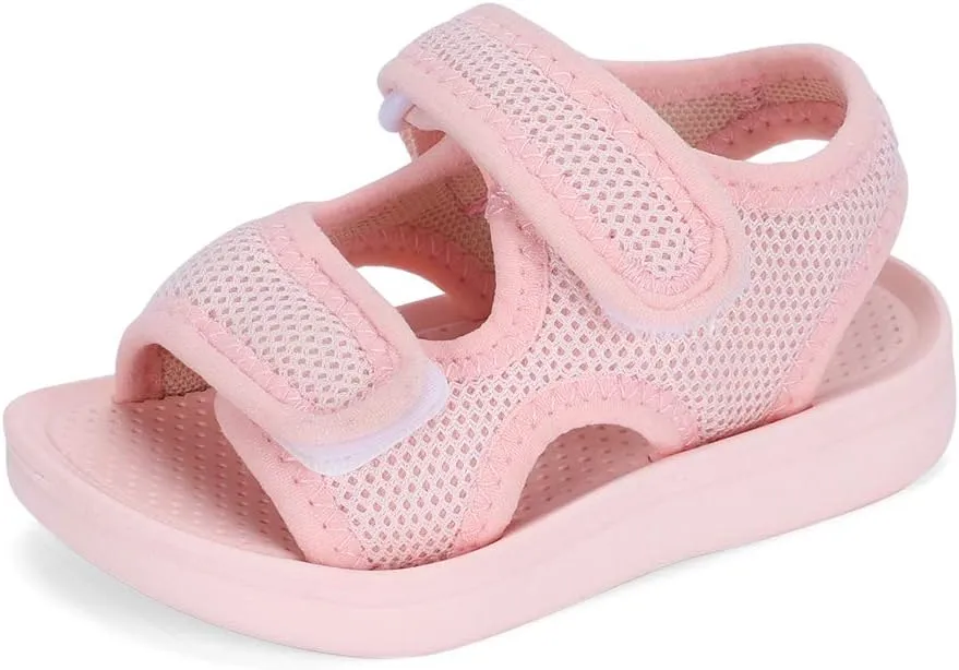 MK MATT KEELY Unisex Kids Summer Slide Sandals Baby Comfort Anti-Slip Open Toe Adjustable Walking Beach Shower Shoes for Boys Girls