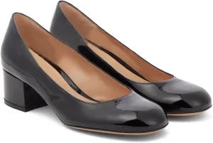 MOOMMO Women Classic Chunky Block Heel Suede Pumps Round Closed Toe Slip On 2" Low Thick Heels Dress Shoes Matte Patent Spring Fashion Office Ladies Work Pump Basic Shoe Elegant Wedding 4-11 M US