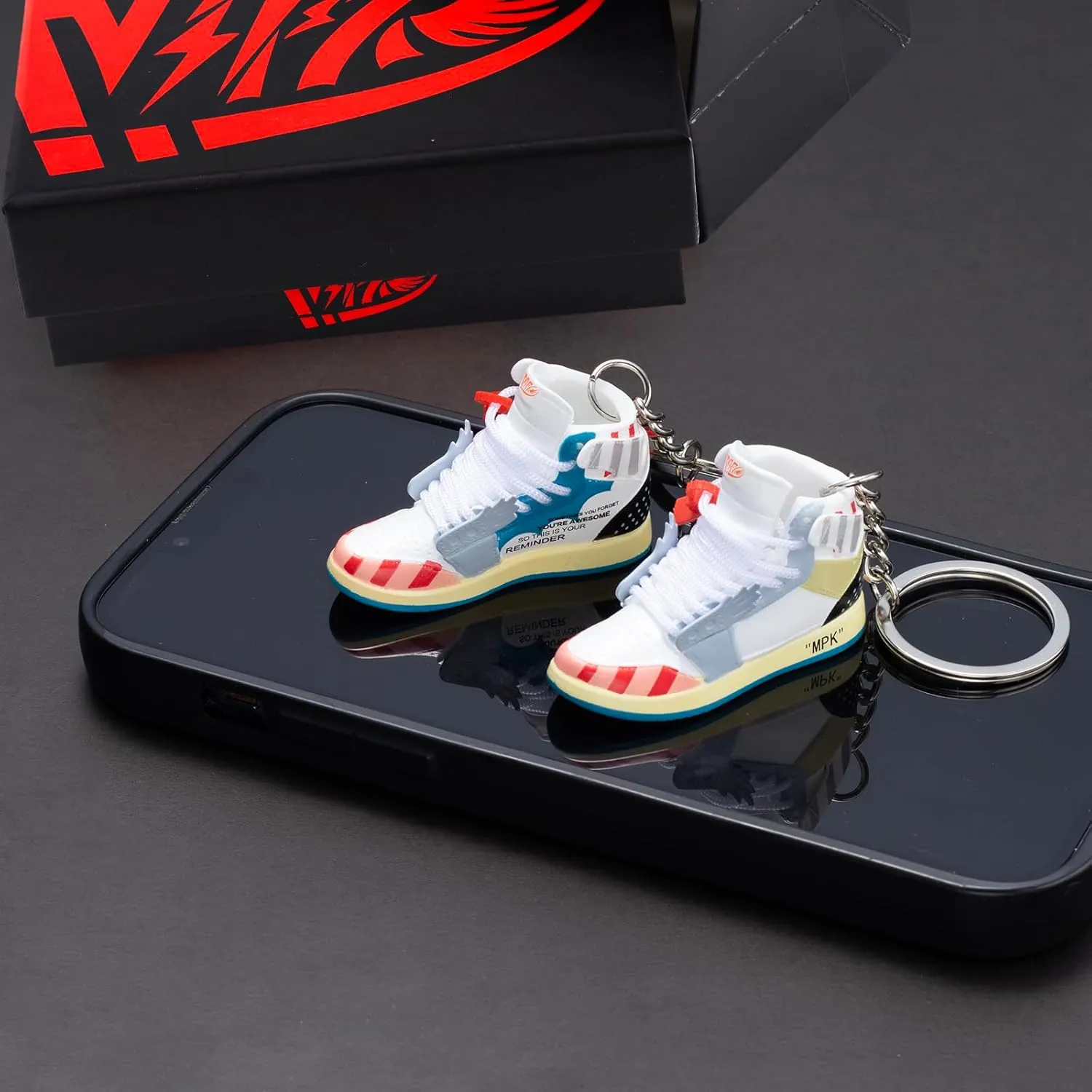 MPK 3D Sneaker Keychain for Men & Women retro in beautiful package Boyfriend and Girlfriend Perfect Valentine's Day Gift