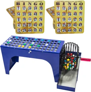 MR CHIPS Bingo Cage and Balls Set Plus 50 Easy Read Quick Clear Cards