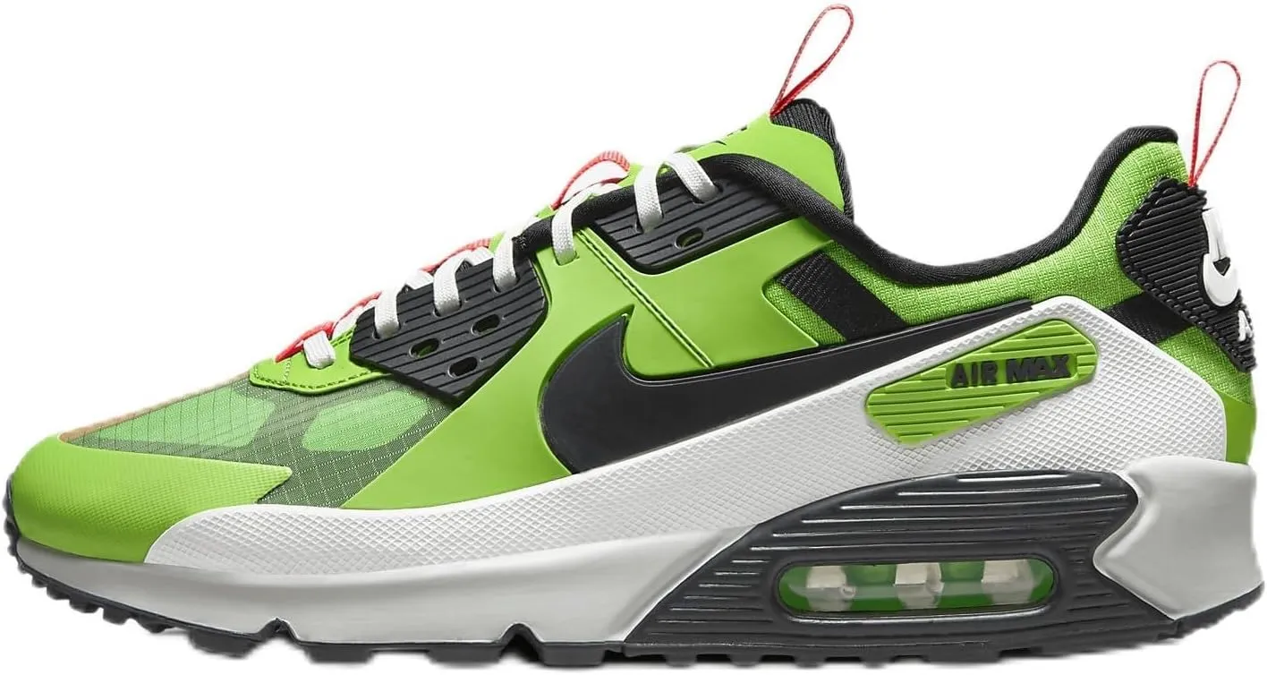 Nike Air Max 90 Drift Men's Shoes (FB2877-300, Action Green/Summit White/Bright Crimson/Black) Size 5.5