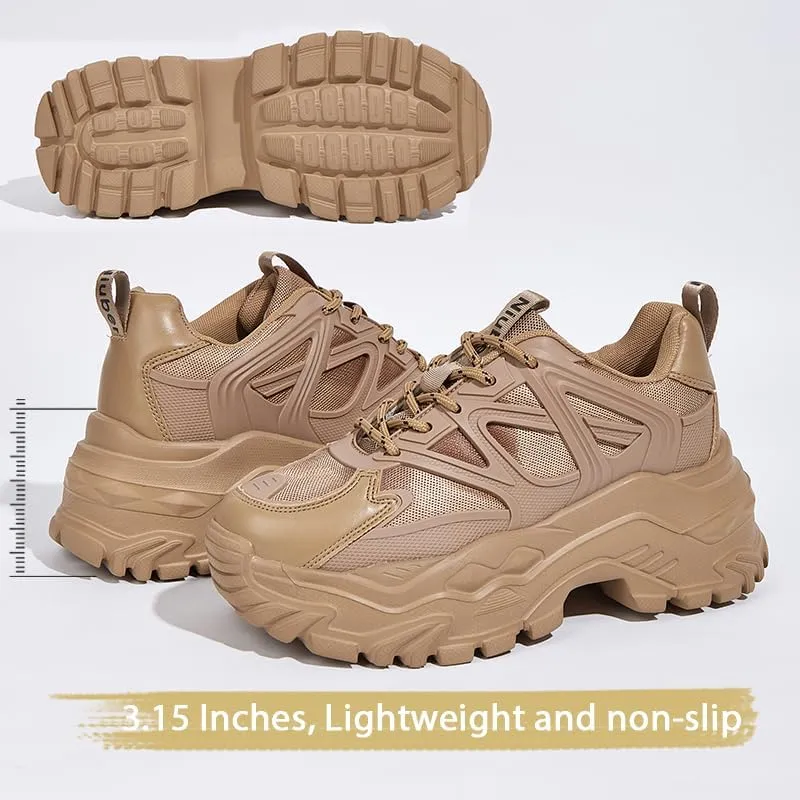 Niluber Chunky Sneakers for Women White Black Red Purple Platform Sneakers Comfortable Casual Lace Up Fashion Tennis Shoes