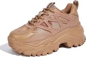 Niluber Chunky Sneakers for Women White Black Red Purple Platform Sneakers Comfortable Casual Lace Up Fashion Tennis Shoes