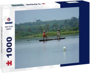 Noah Jigsaw Puzzle Fishermen in a Fishing Boat on The Mono River in Togo 1000 Pieces