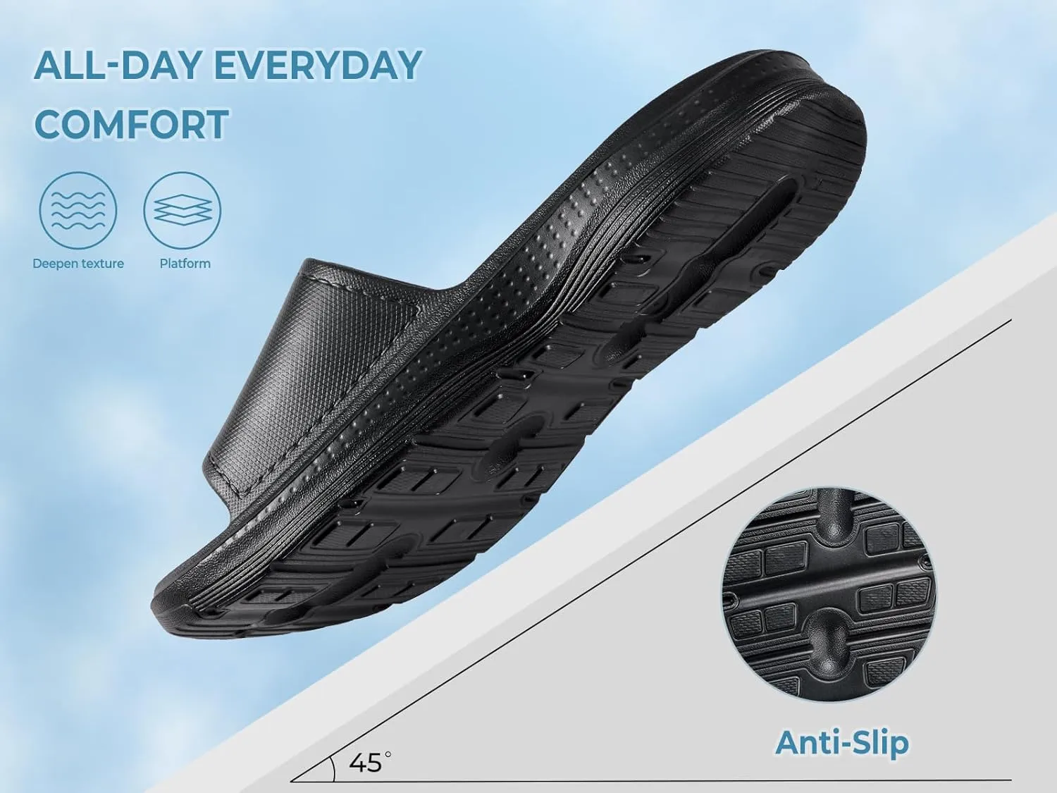 NORTHYARD Slippers for Women and Men Non Slip Quick Drying Shower Bathroom Pillow Slide Sandals Summer Comfort Beach Shoes
