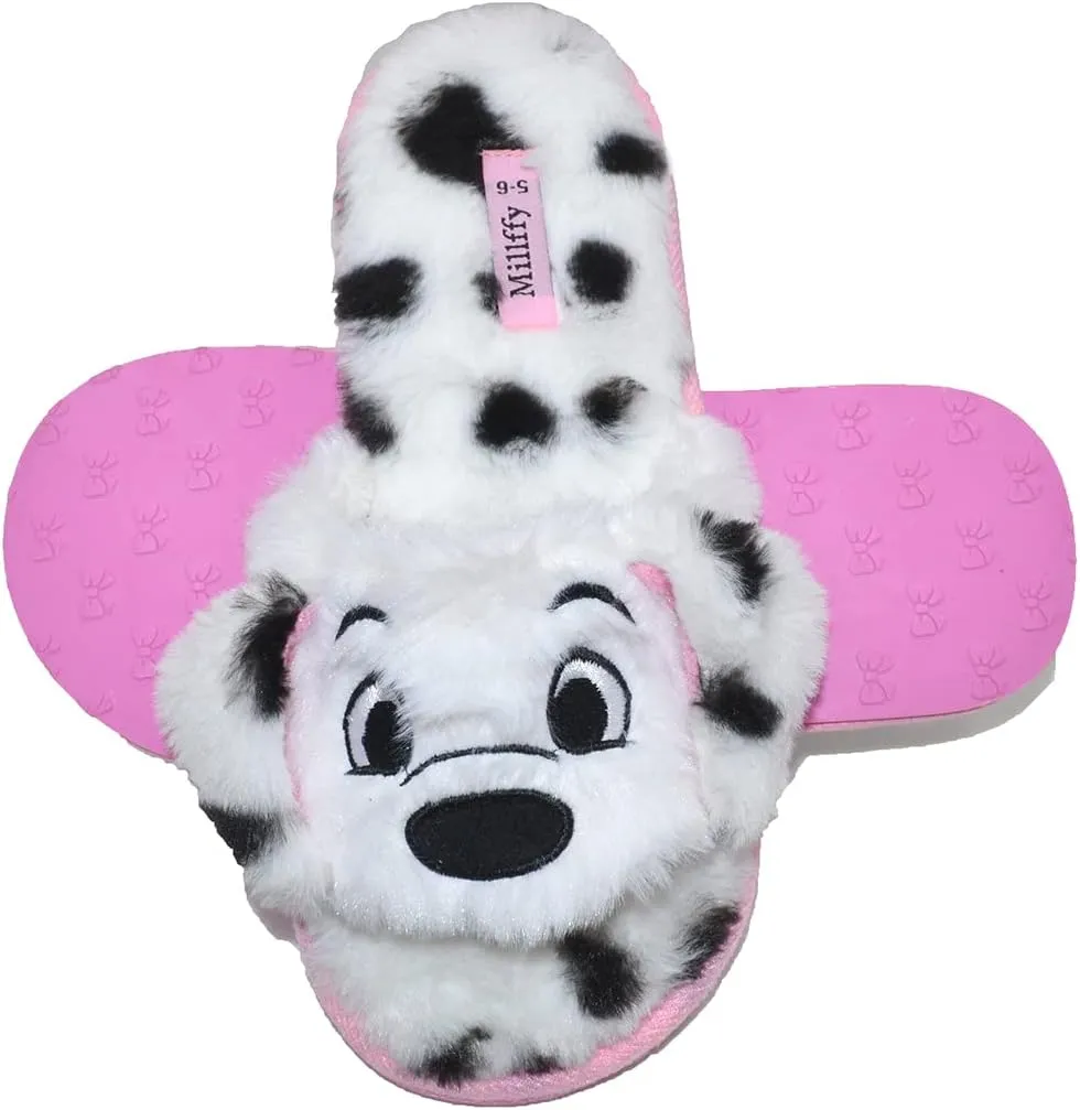 Open Toe Slippers for Women|Womens Cute Bunny cat Plush Fuzzy Dog Slippers|flip Flops Indoor House Thong Slide