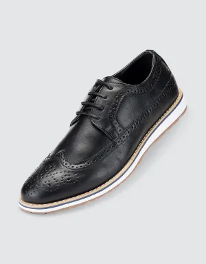 Ornate Wingtip Casual Oxford Shoes