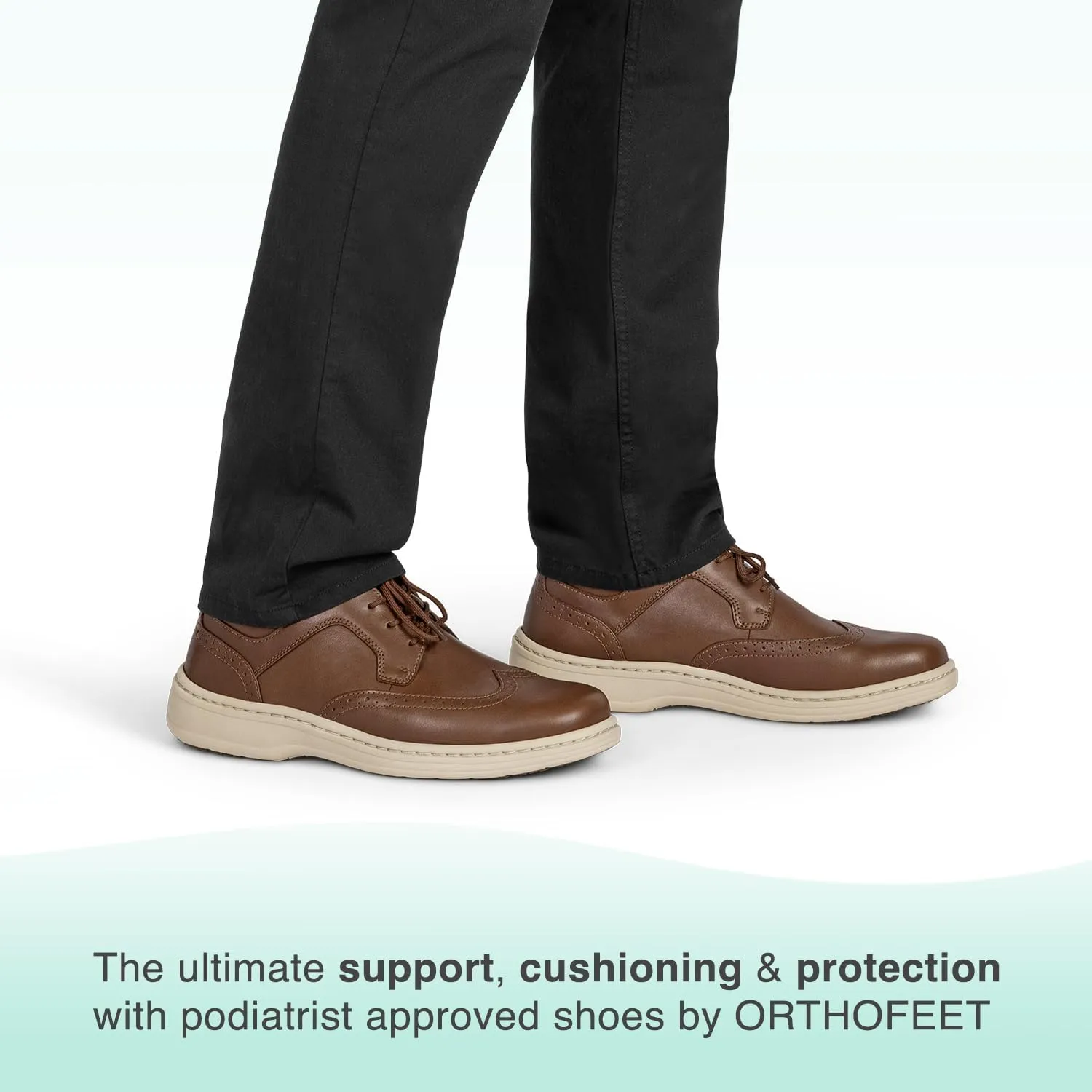 Orthofeet Men's Orthopedic Leather Moreno Dress Shoe