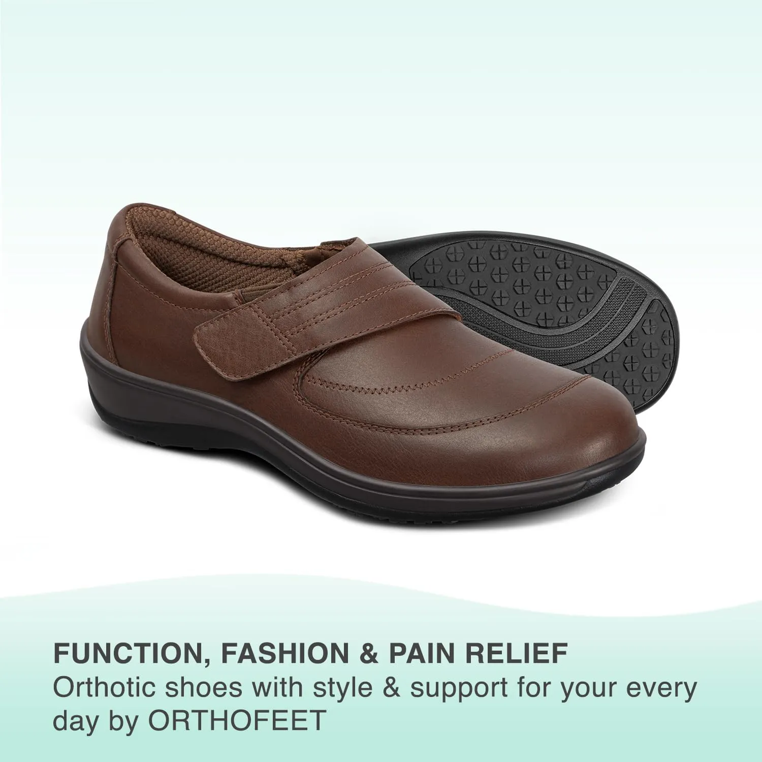 Orthofeet Women's Orthopedic Leather Emily Casual Shoes
