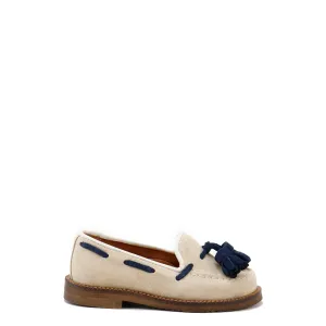 Papanatas Beige Tassel Boat Shoe