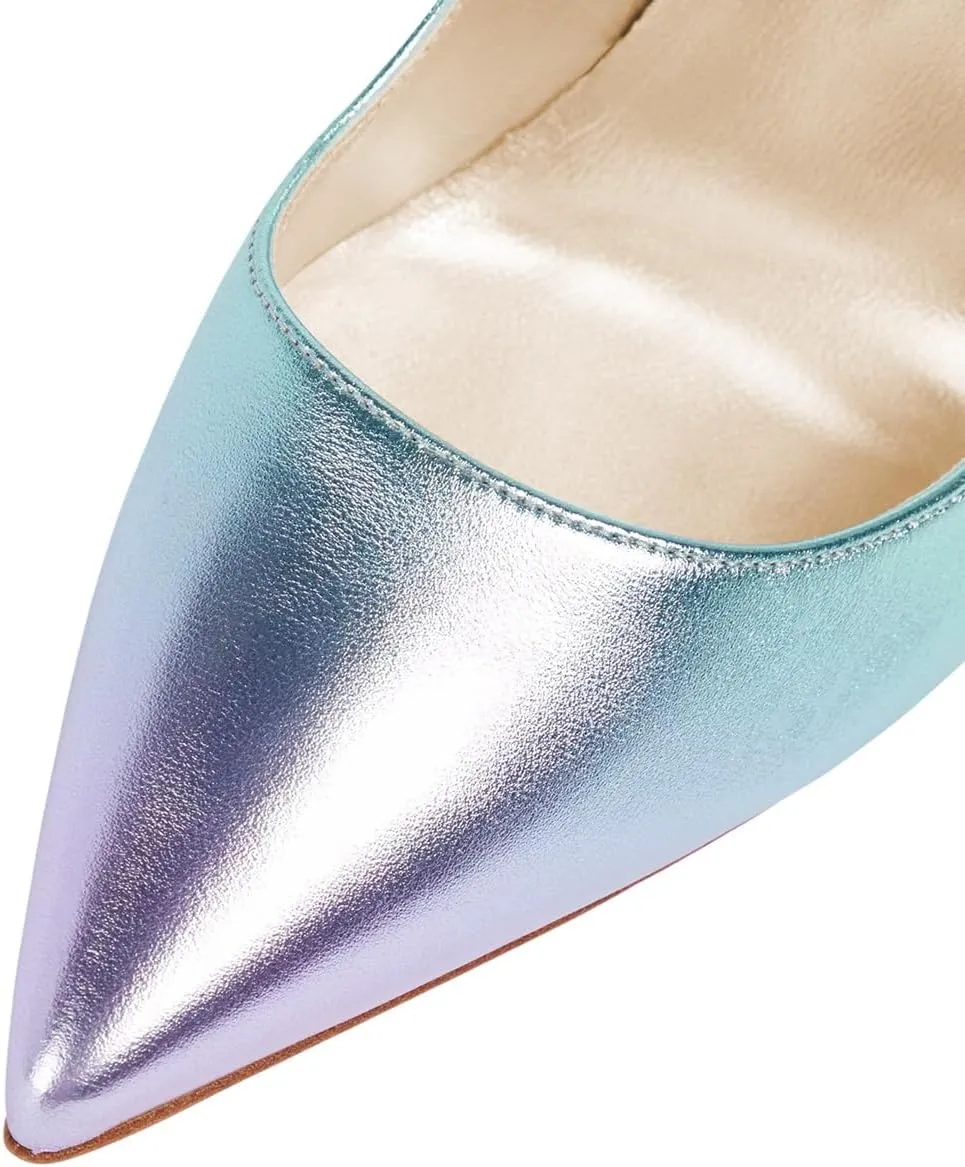 Pazzion Women Fashion Super High Heel Closed Pointy Toe Pumps Sexy Slip On Stiletto Heeled Shoes for Wedding Bridal Dress Size 4-16 US