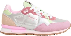 Pepe Jeans Girl's Regular Sneak, Pink Factory Pink, 8.5 us