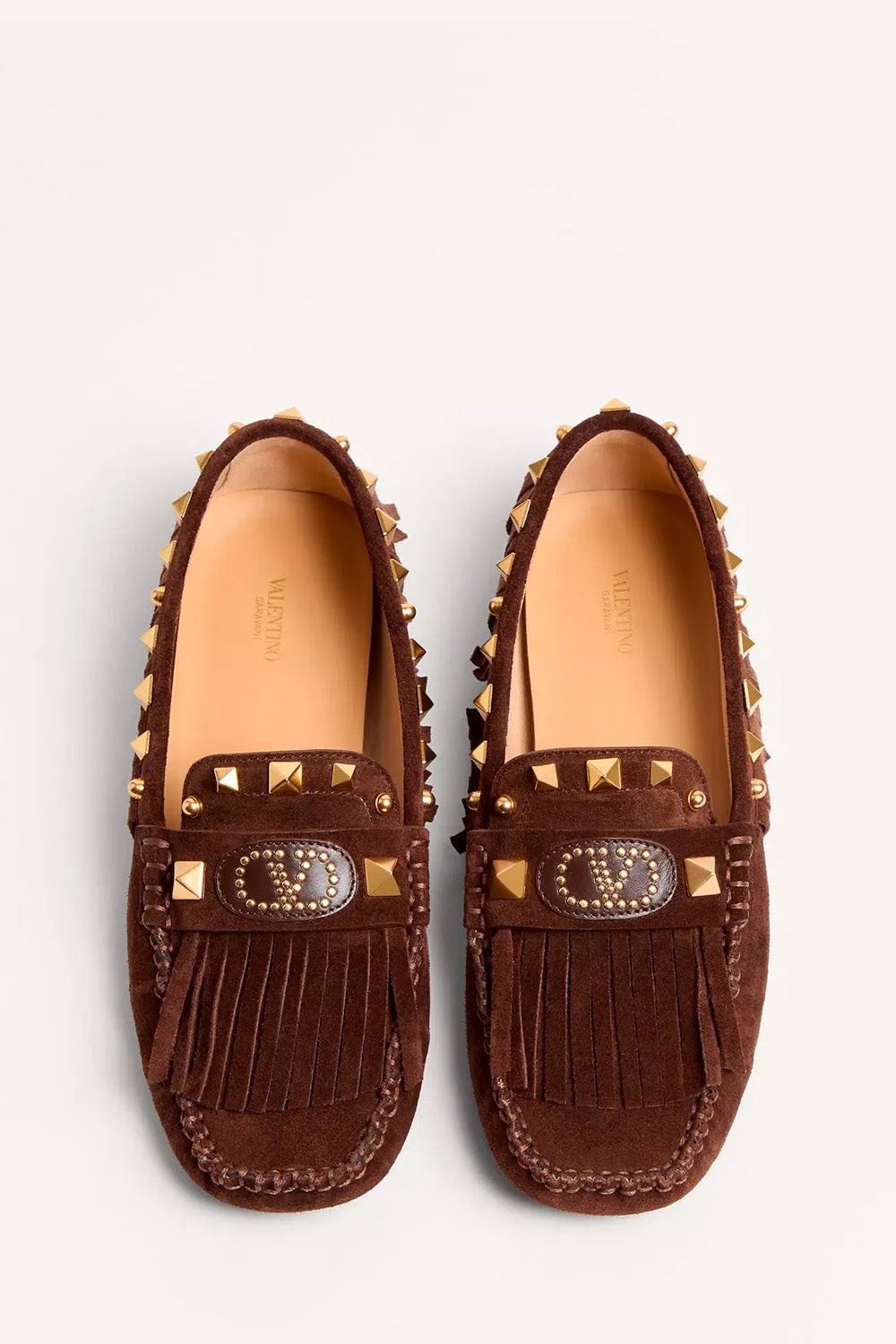 Plaster Caster Driver Loafer In Suede With Fringes