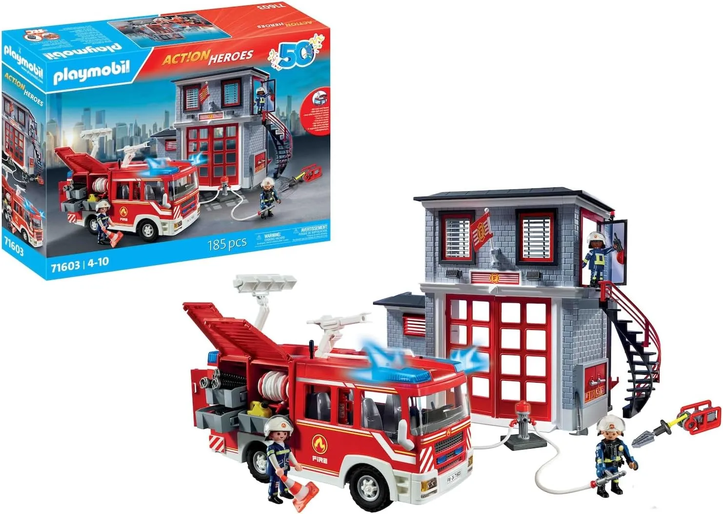 PLAYMOBIL Action Heroes 71603 Fire Brigade Mega Set Action Packed Toy for Children from 4 Years