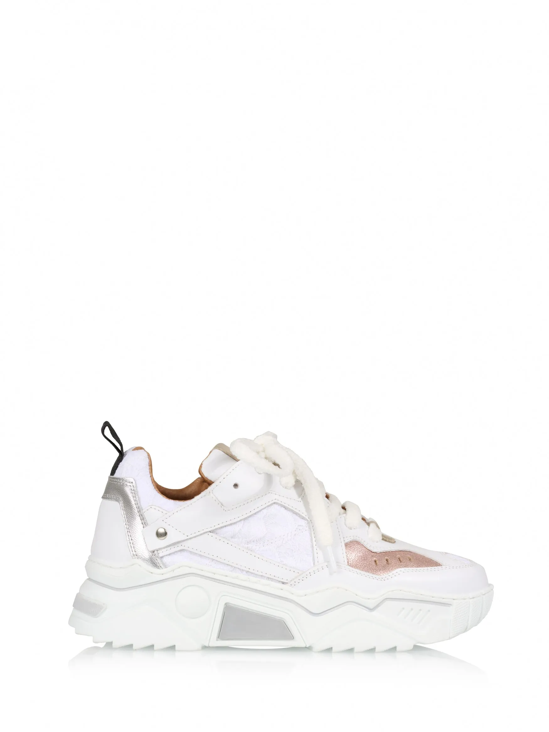 PLUTO leer - Sneakers | Rosé / White