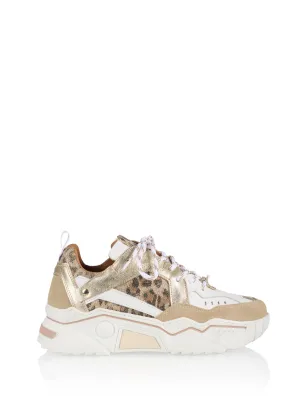 PLUTO leopard - Sneakers | White / Sand