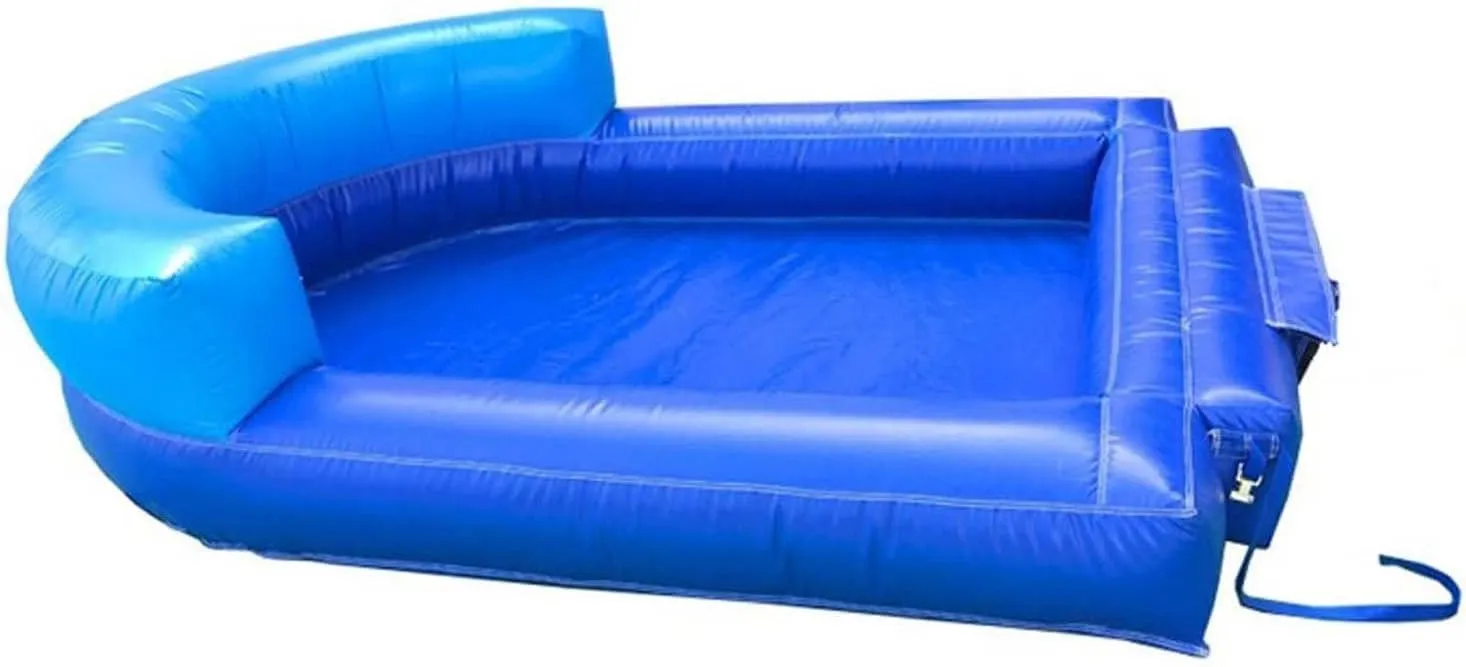 Pogo Bounce House Wet or Dry Blue Pool Attachment for Crossover Combo Units | 8' Foot x 6' Foot | ONLY Compatible with Pogo Crossover Inflatables | for Use with Water or Plastic Ball Pit Balls