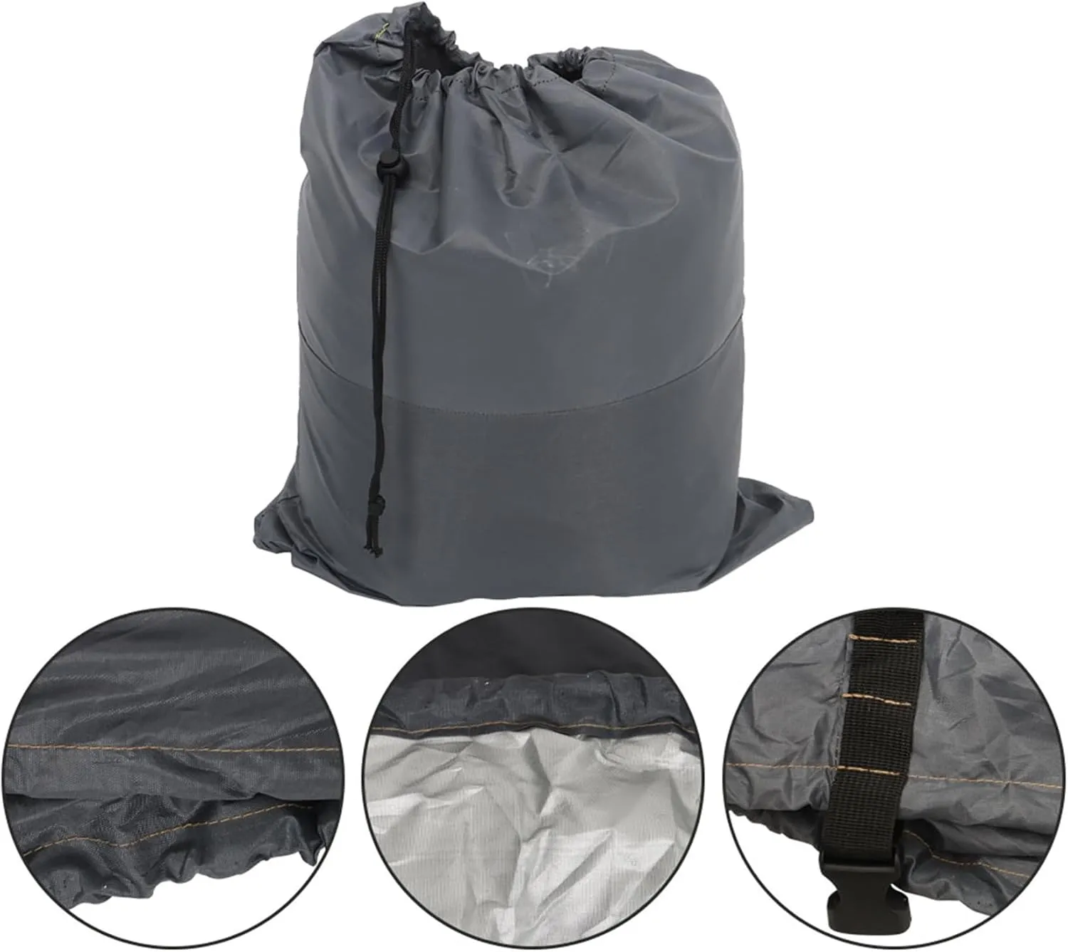 Pontoon Boat Cover Heavy Duty Trailerable Boats Cover with Storage Bag Buckle Straps for Deck Boats Fits 21-24ft Length Beam Width up to 102, Gray