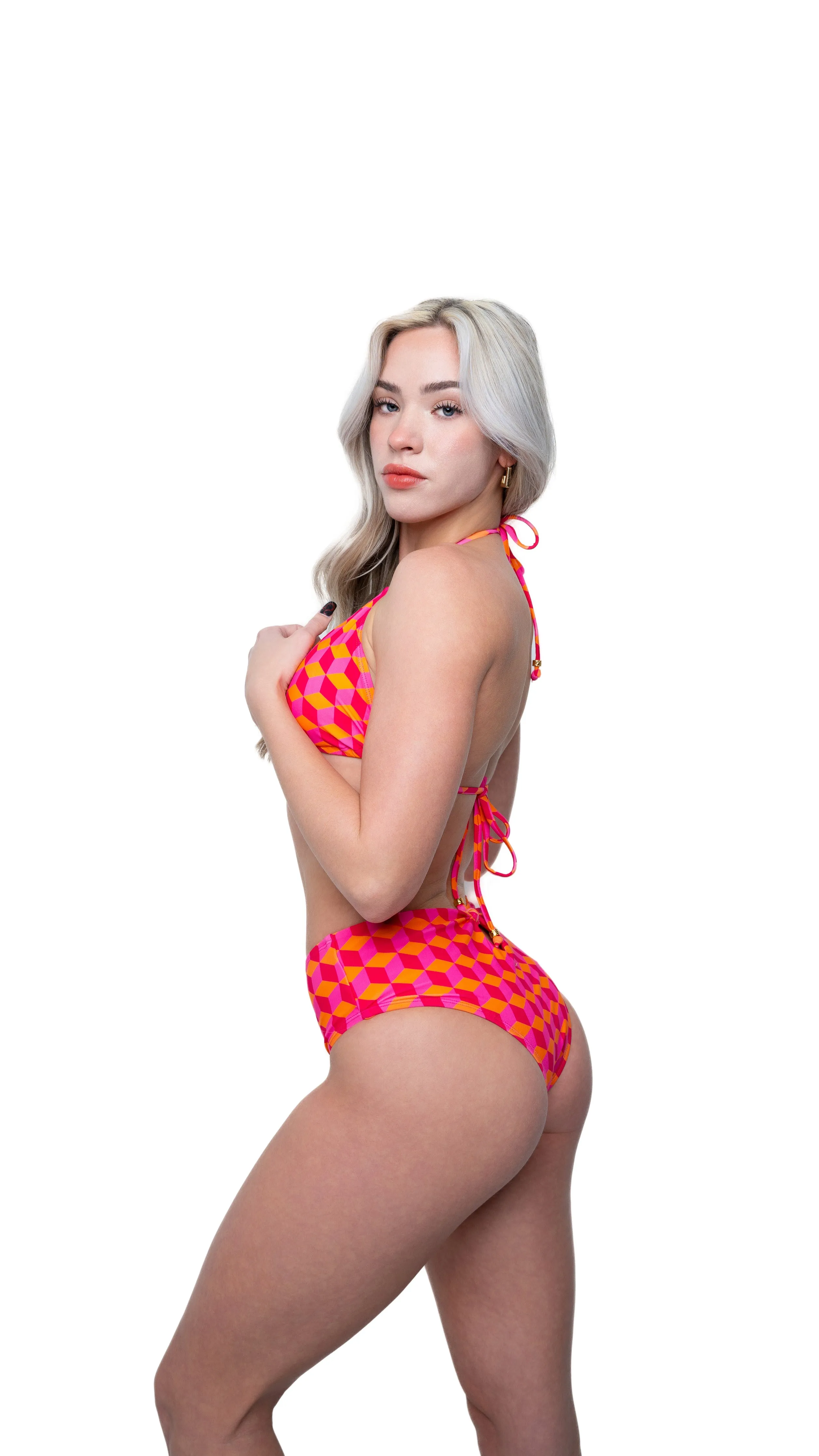 Pretty Geo Slide Triangle Top
