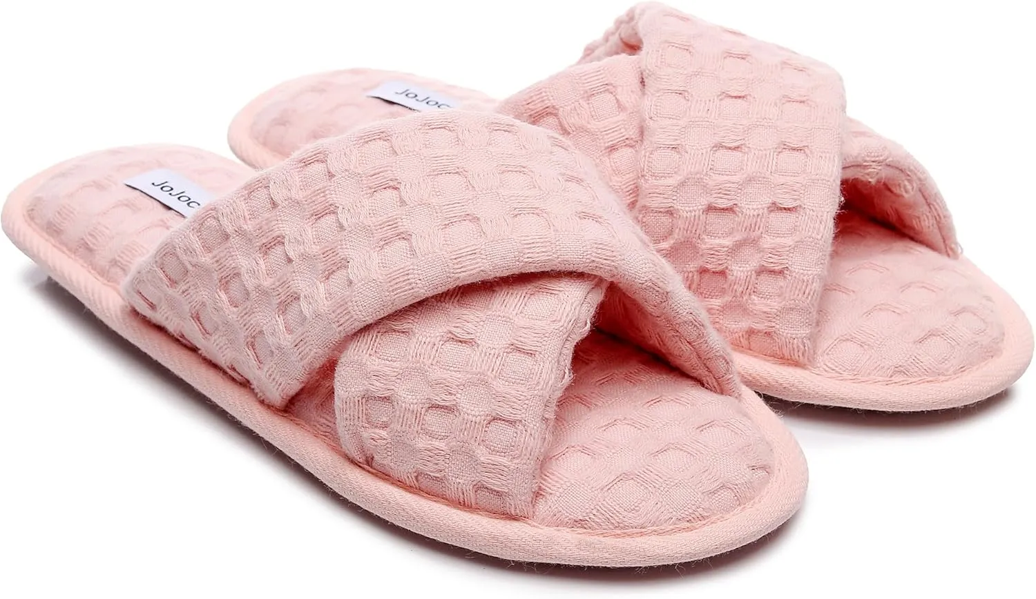 Pure Cotton Women’s Comfy Memory Foam Cross-bond Slide Slippers
