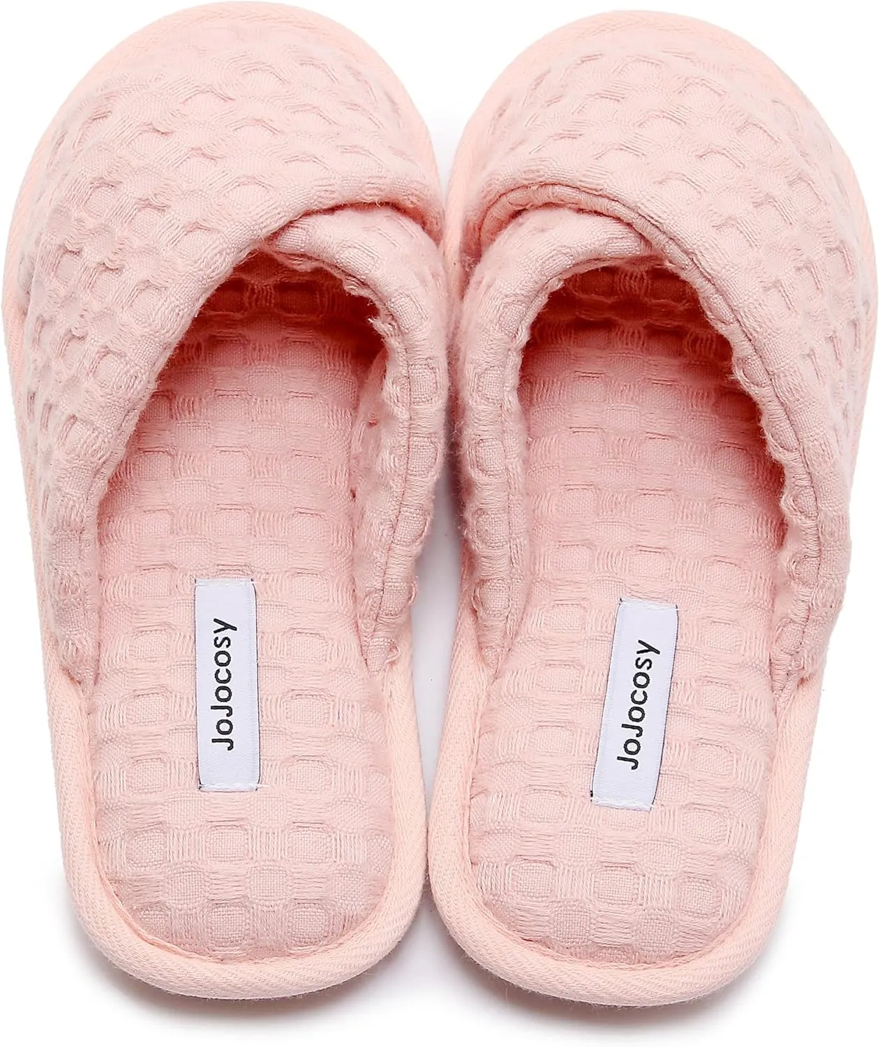 Pure Cotton Women’s Comfy Memory Foam Cross-bond Slide Slippers