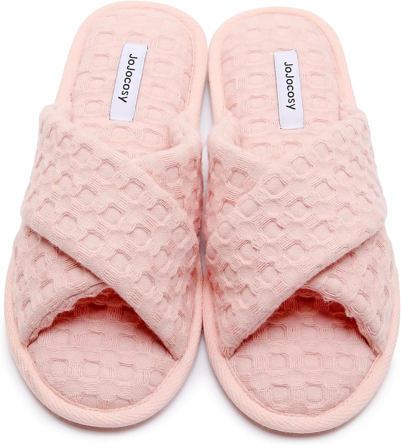 Pure Cotton Women’s Comfy Memory Foam Cross-bond Slide Slippers