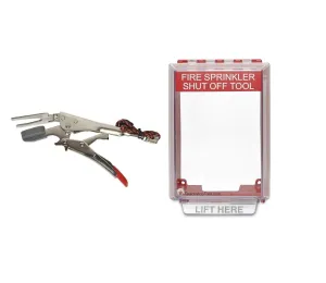 QMTC Multi-tool Fire Sprinkler Head Shutoff Tool & Wall Cabinet Case For Managing Accidental Fire Sprinklers Activation, Easy To Use, Pendant & Sidewall Sprinklers & Recessed Heads