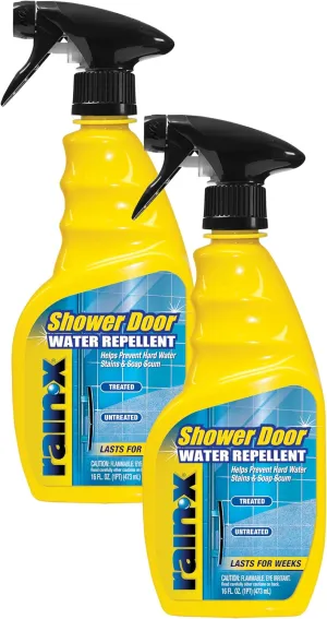 Rain-X 630542 Water Repellent, 16 Fl. Oz. - Protects Glass Shower And Doors From Soap Residue And Hard Water Stains Leaving Your Bathroom Beautiful (Pack of 2)