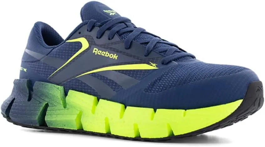 Reebok Men's FloatZig Work Fire and Safety Shoe, Blue and Lime, 10.5