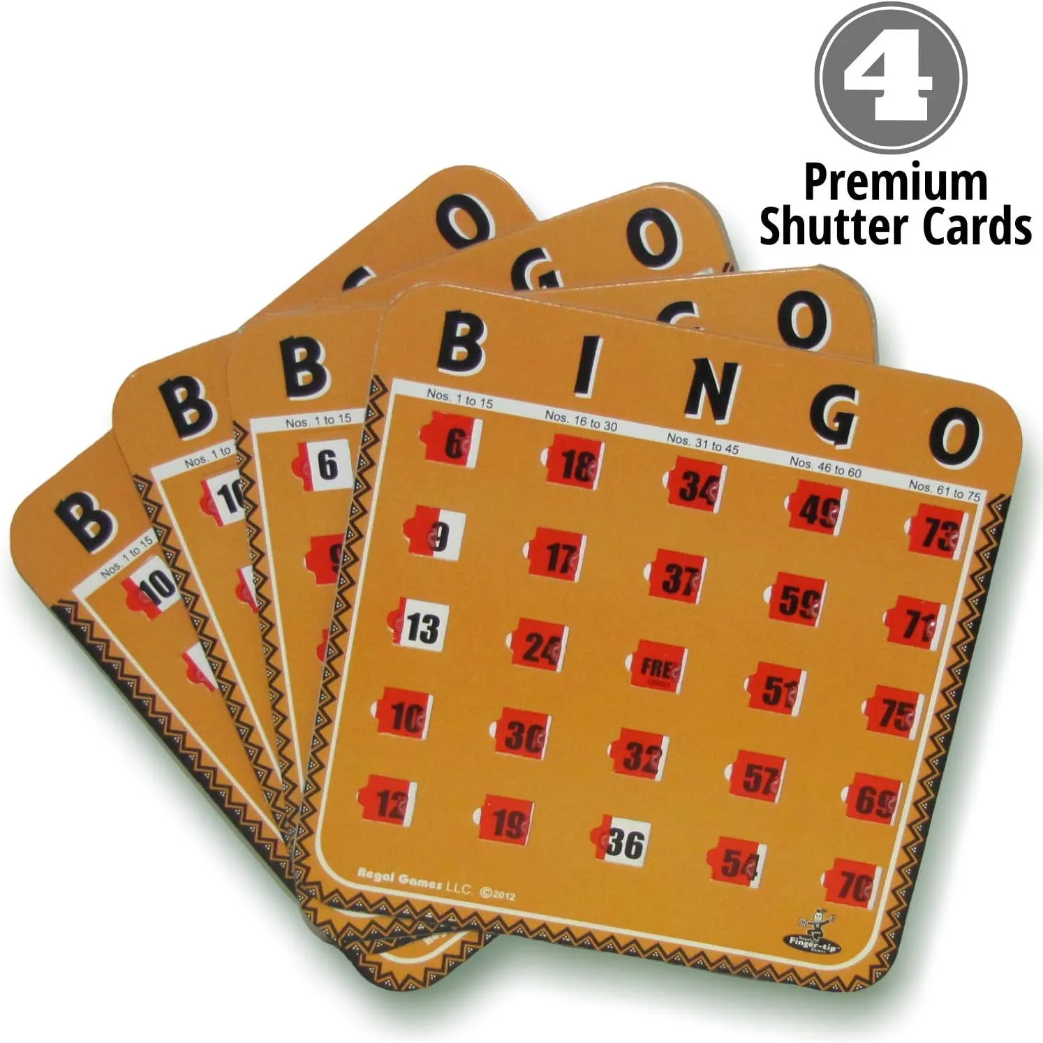 Regal Bingo Family Bingo Game Set with 8" Wheel Cage, Bingo Cards with Sliding Windows, Bingo Balls & Master Board - Large Group Bingo Games for Adults