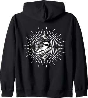 Retro black Basketball Shoes Sneaker heads Collector kicks Zip Hoodie
