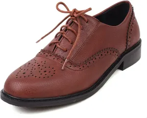 Roimaash Casual Oxford Shoes for Women Wingtip Flat Business Work Shoes
