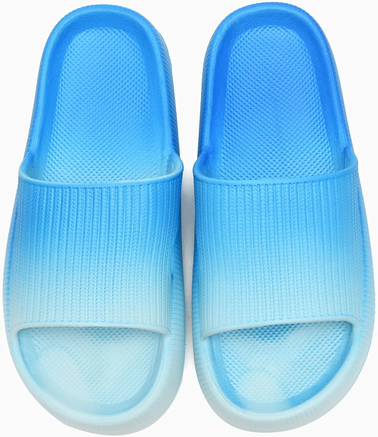 rosyclo Cloud Slides for Kids, Toddler Pillow Slippers Shower Bathroom Non-Slip Open Toe Super Soft Comfy Thick Sole Cozy Boys Girls Home House Cloud Cushion Slide Sandals for Indoor Outdoor Shoes