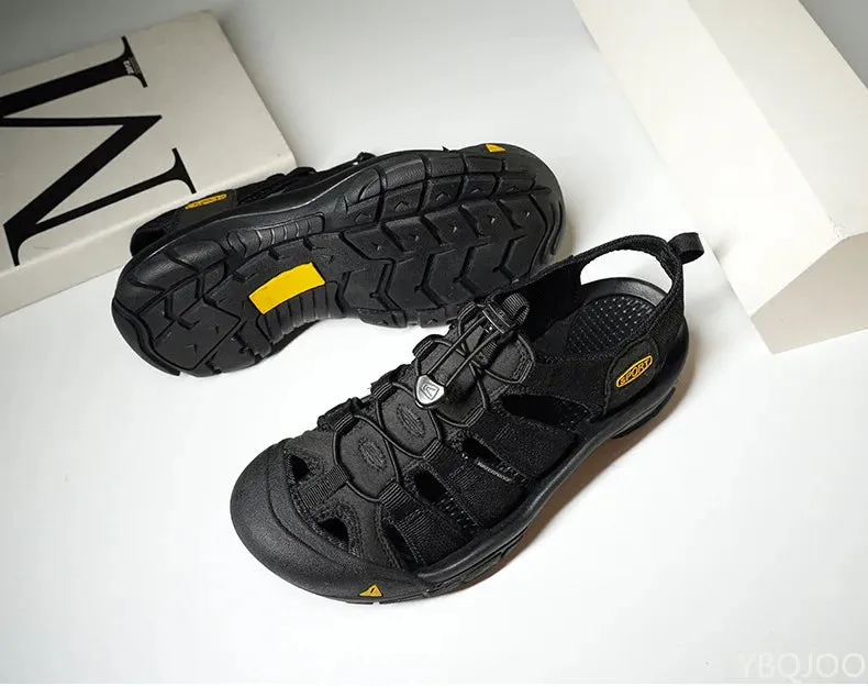 sandals Outdoor lightweight shoes Sandals oversized Global selection soled Men's casual Shoes Summer hollow Sale event Thick 2025 Homme beach Male Baotou