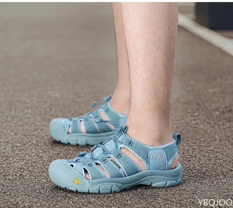 sandals Outdoor lightweight shoes Sandals oversized Global selection soled Men's casual Shoes Summer hollow Sale event Thick 2025 Homme beach Male Baotou