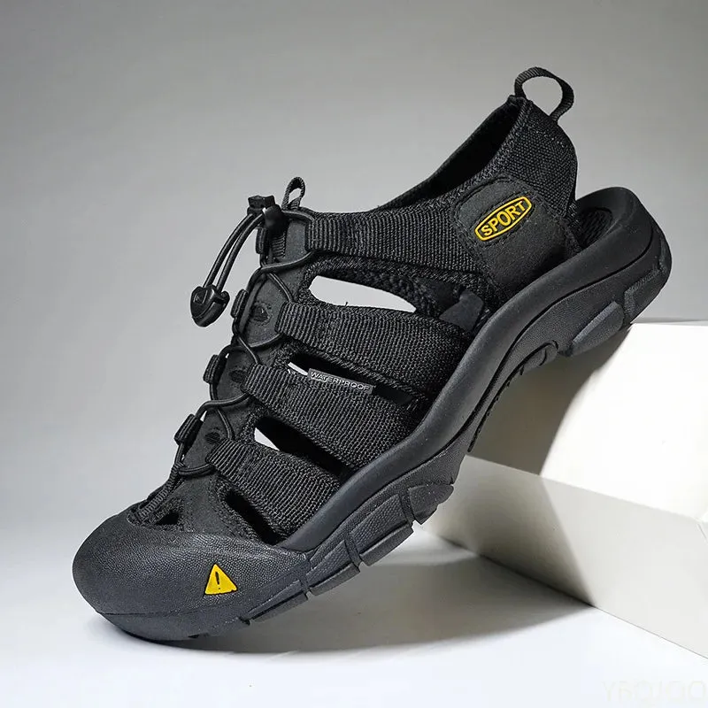sandals Outdoor lightweight shoes Sandals oversized Global selection soled Men's casual Shoes Summer hollow Sale event Thick 2025 Homme beach Male Baotou