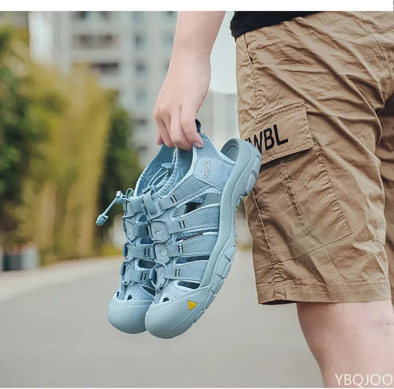sandals Outdoor lightweight shoes Sandals oversized Global selection soled Men's casual Shoes Summer hollow Sale event Thick 2025 Homme beach Male Baotou
