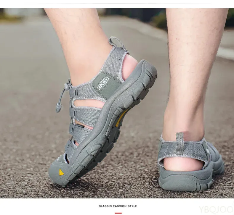 sandals Outdoor lightweight shoes Sandals oversized Global selection soled Men's casual Shoes Summer hollow Sale event Thick 2025 Homme beach Male Baotou