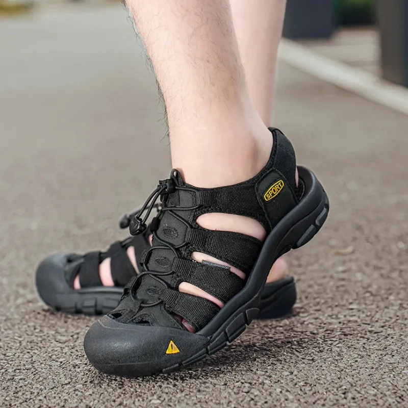 sandals Outdoor lightweight shoes Sandals oversized Global selection soled Men's casual Shoes Summer hollow Sale event Thick 2025 Homme beach Male Baotou