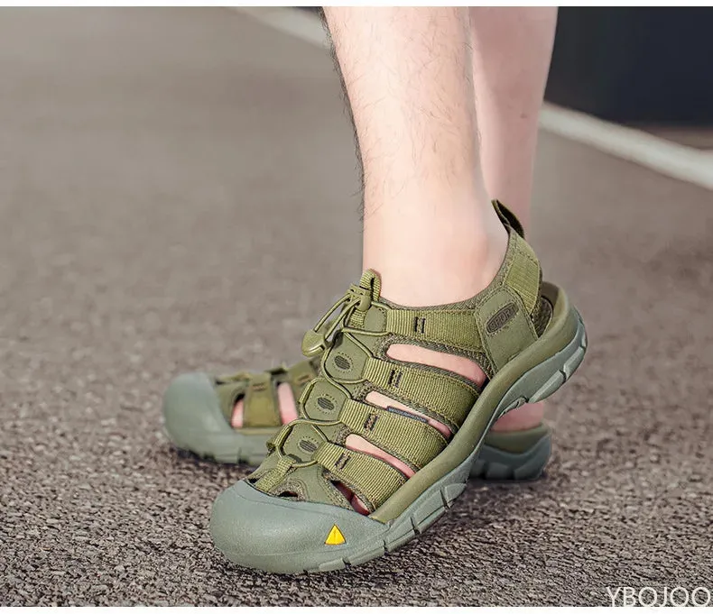 sandals Outdoor lightweight shoes Sandals oversized Global selection soled Men's casual Shoes Summer hollow Sale event Thick 2025 Homme beach Male Baotou