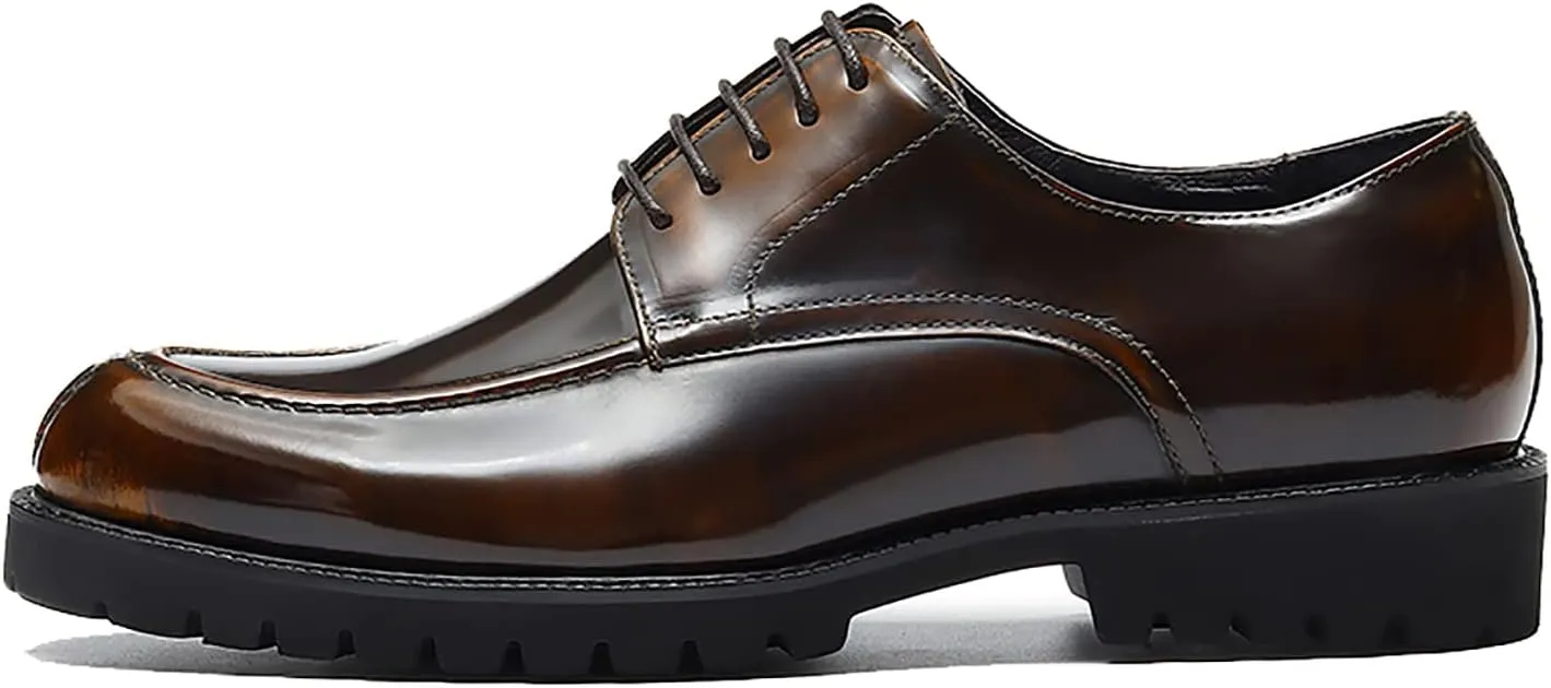 Santimon Men's Oxfords Casual Dress Shoes Genuine Leather Derby Fashion Formal Tuxedo Walking Shoes for Men