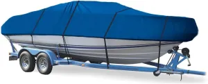 SBU Blue Boat Cover Compatible for MAXUM 16XR / 1600 MF BOWRIDER O/B 1989 1990, Travel Storage Mooring
